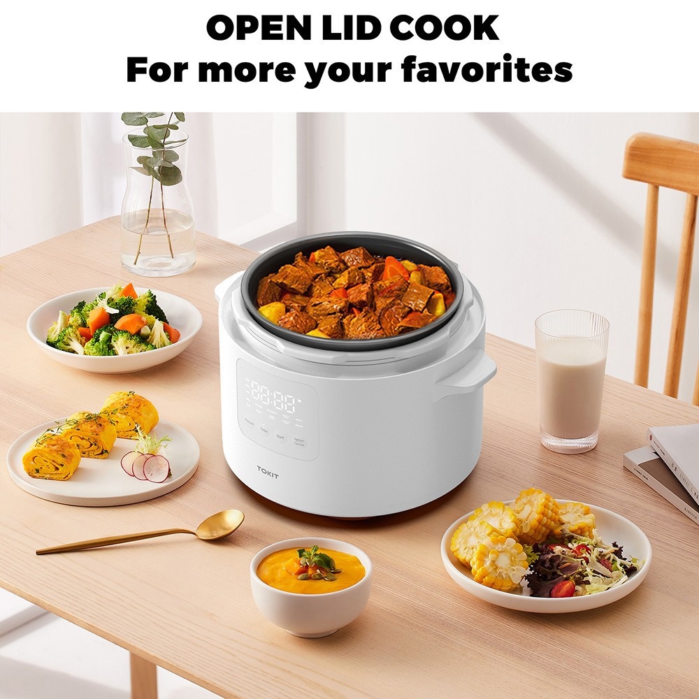 TOKIT MYL02M Electric Pressure Cooker, Yoghurt Maker, Soup Cooking Warmer, 5L Capacity, 14 Cooking Programmes, Non-Stick Coated Inner Pot, App Control