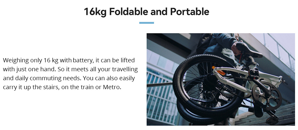 ADO A20 Air Folding E-bike 20 inch 36V 250W Motor 25km/h Max Speed 10Ah Samsung Battery 100km Range Torque Sensor IPX7 Waterproof IPS Color Display Carbon Belt Drive Dual Hydraulic Disc Brake- Grey