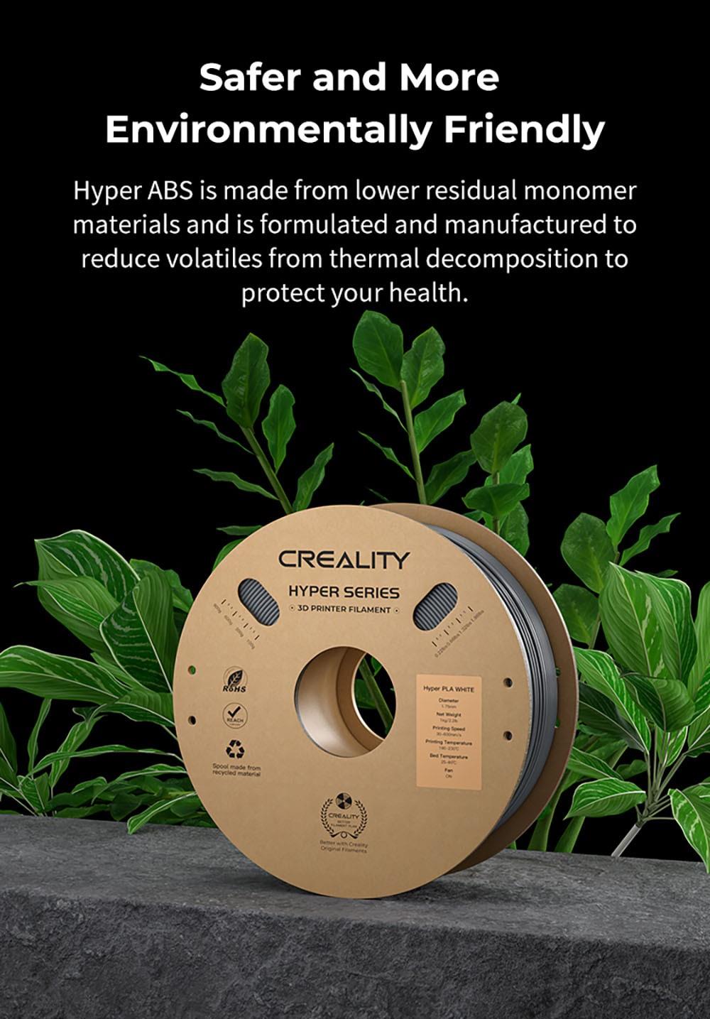 Creality Hyper Series ABS-Filament 1.75 mm 1 kg – Schwarz