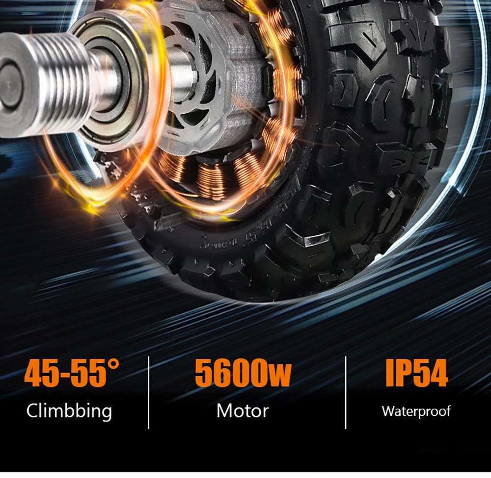 ARWIBON Q06 Pro Elektroroller, 11 Zoll, Offroad-Reifen, 60 V, 2800 W, Doppelmotor, 55–75 km/h, Höchstgeschwindigkeit, 27 Ah-Batterie, 50–70 km Reichweite
