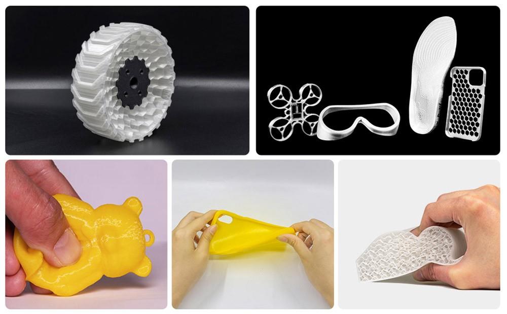 Filament d'impression 3D flexible Flashforge 1,75 mm 1 kg Jaune