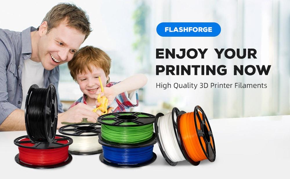 Filament d'impression 3D flexible Flashforge 1,75 mm 1 kg Jaune