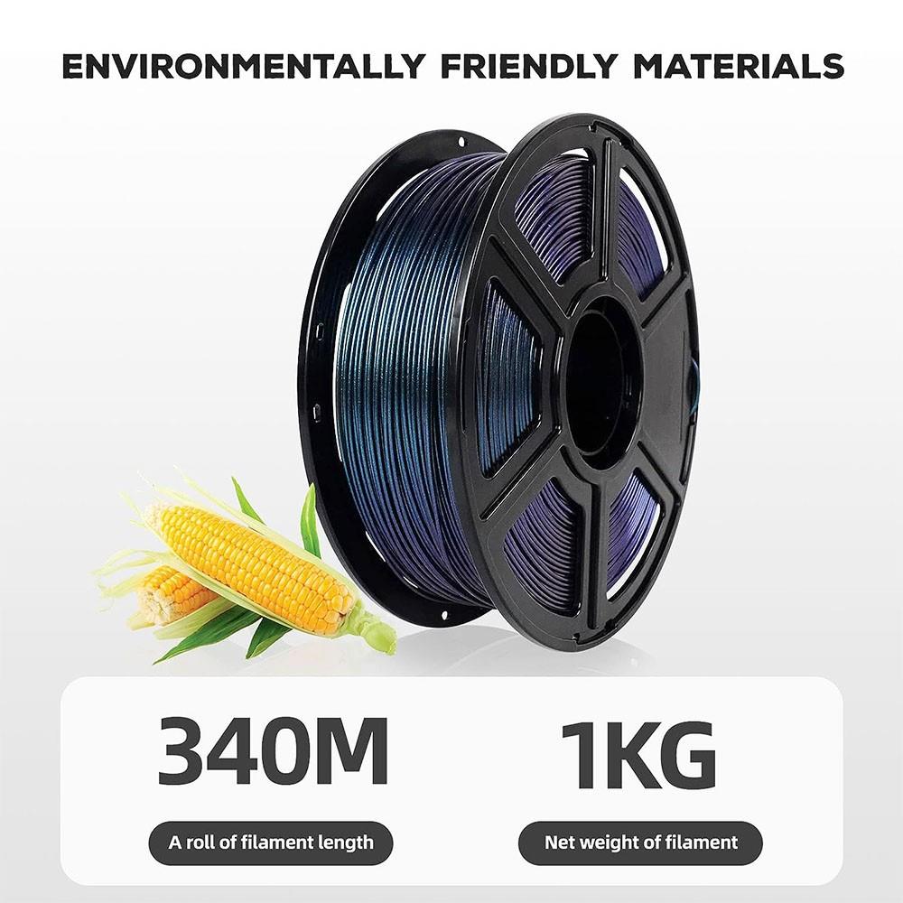 Többszínű 3D -s nyomtatási szálak PLA 1,75 mm Flashforge 1 kg kvarc rózsa
