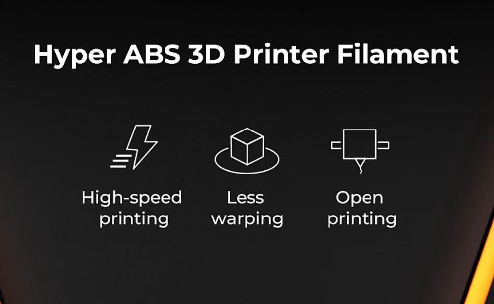 Creality Hyper Series ABS-Filament 1.75 mm 1 kg – Schwarz