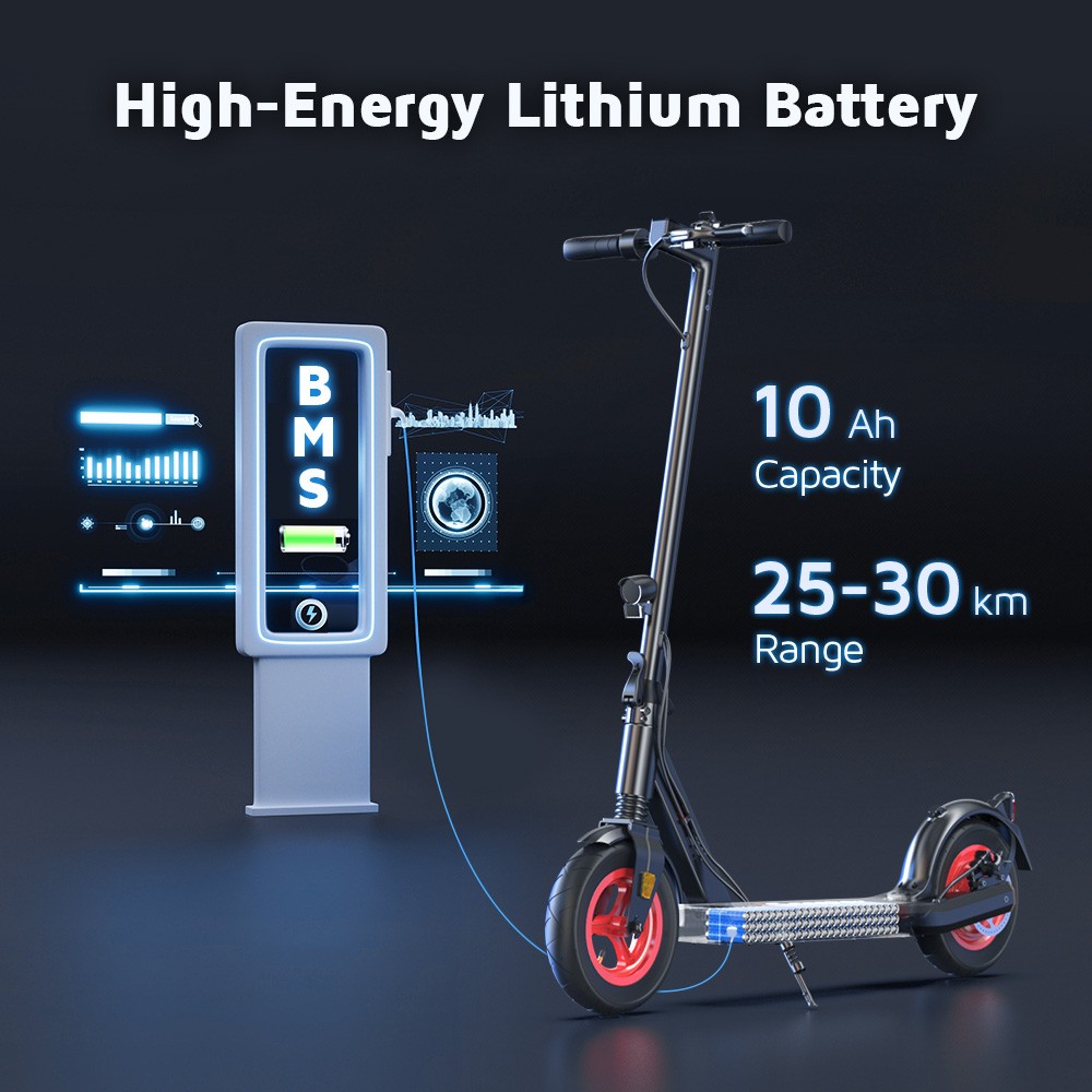iScooter i9S Electric Scooter 10 inch Pneumatic Tire 500W Motor 30km/h Max Speed 10Ah Battery 30km Range