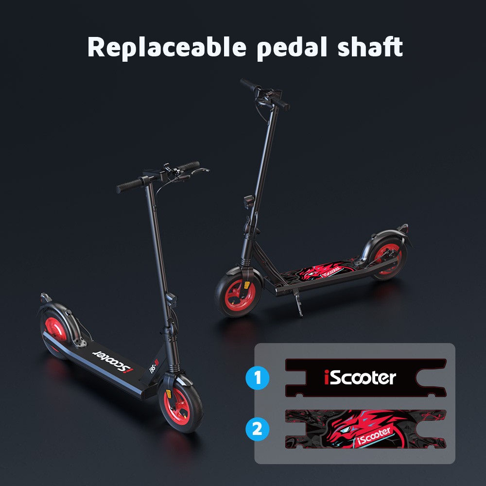 Scooter eléctrico iScooter i9S Neumático de 10 pulgadas Motor de 500 W Velocidad máxima de 30 km/h Batería de 10 Ah Alcance de 30 km