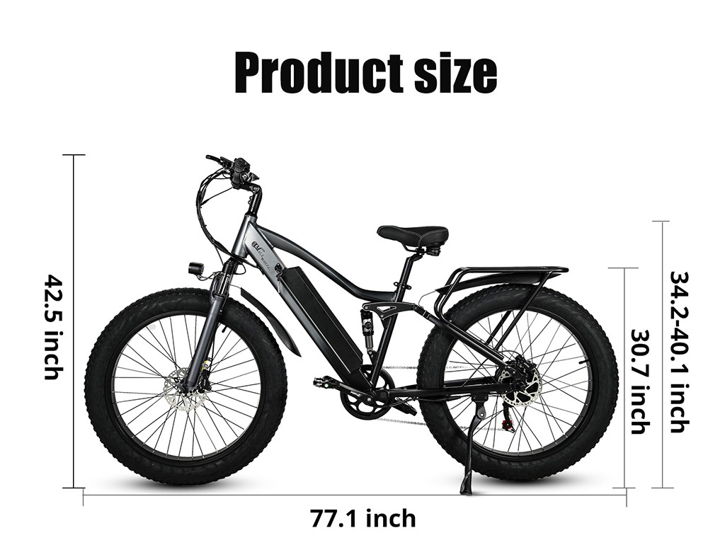Ηλεκτρικό ποδήλατο CMACEWHEEL TP26 26*4,0 ιντσών CST ελαστικό 750W
