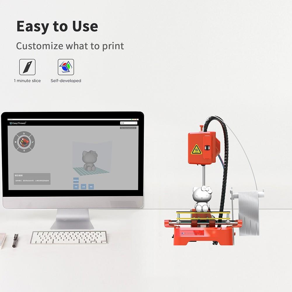 Impresora 3D EasyThreed K7 con 4 botones de actualización