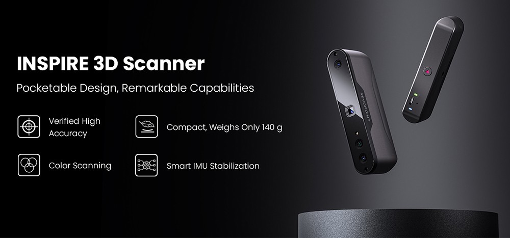Skaner w wersji standardowej + zestaw mobilny Revopoint INSPIRE 3D