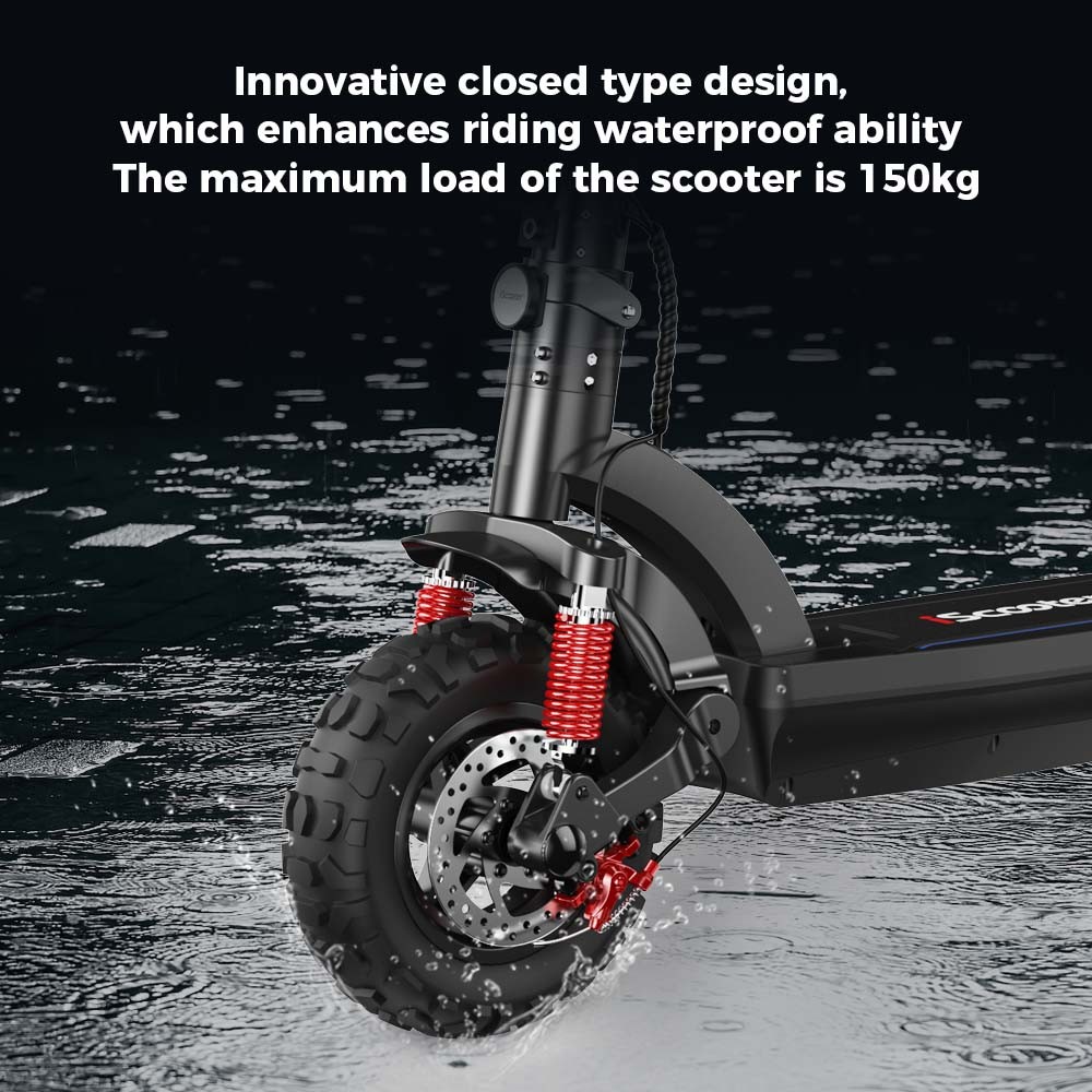 Scooter elétrica iScooter ix6 11 ''Pneus off-road pneumáticos 1000W Motor traseiro 45km / h Velocidade máxima 48V 17.5Ah Bateria 40-45km de alcance