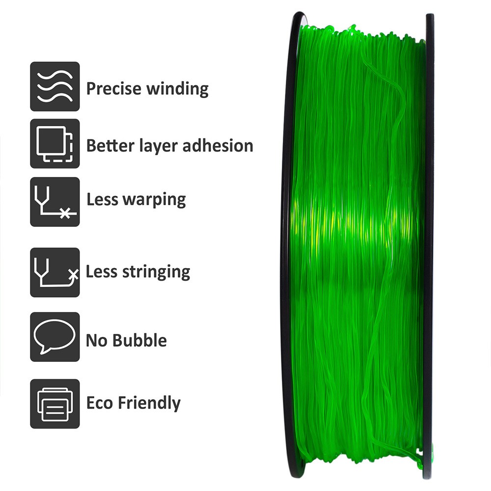 Geeetech TPU Filament för 3D-skrivare Grön