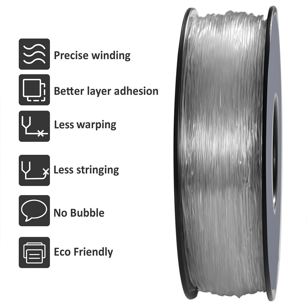 Geeetech TPU Filament til 3D-printer Transparent