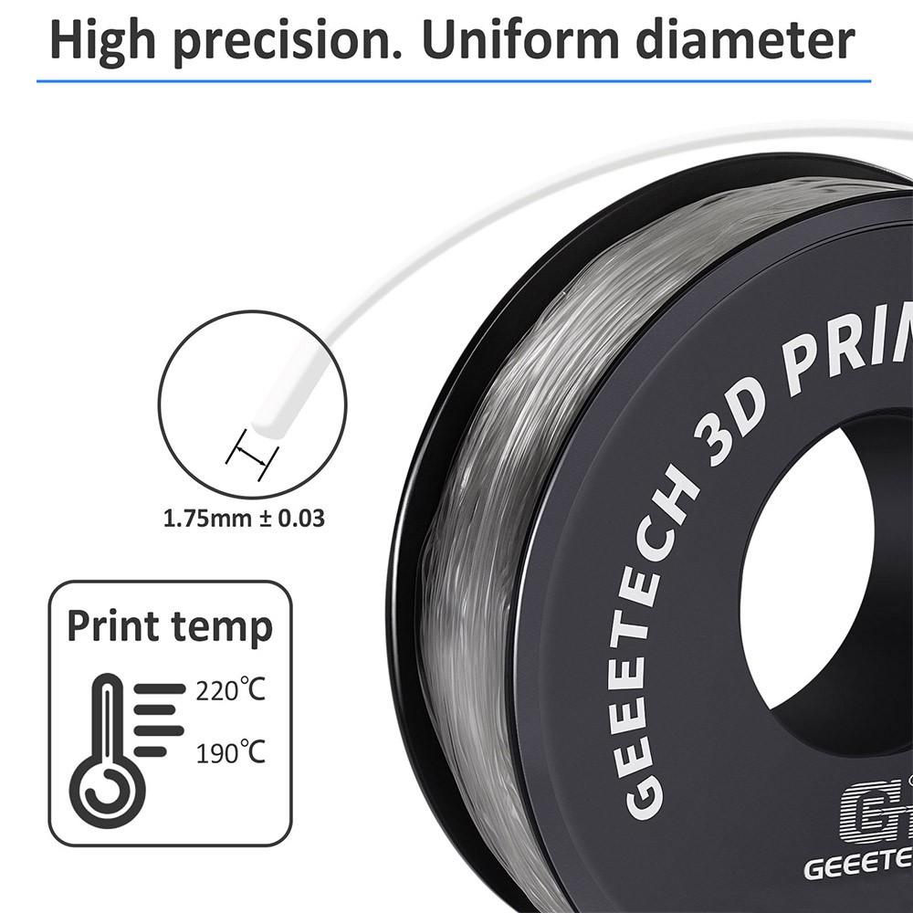 Geeetech TPU Filament for 3D Printer Transparent