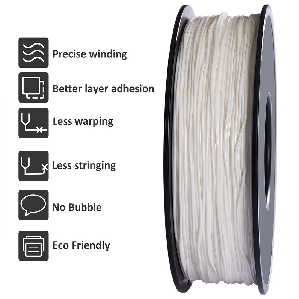 Filament TPU Geeetech pour Imprimante 3D Blanc