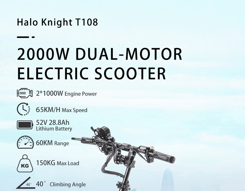 Silniční pneumatiky T108 10palcový skládací elektrický skútr