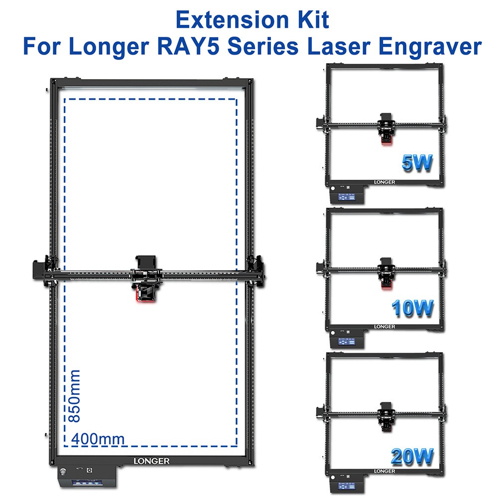 Lasergraver LONGER RAY5 Y-Axis Extension Kit