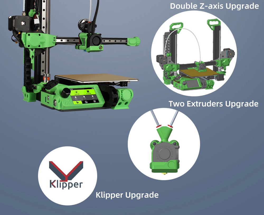 Lerdge iX 3D-printer RTP V3.0 groene versie