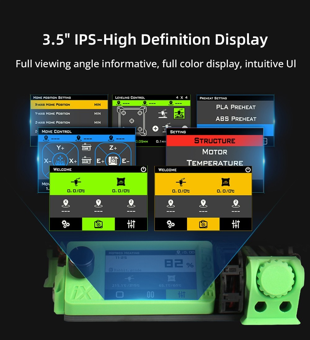 Stampante 3D Lerdge iX RTP V3.0 Versione verde