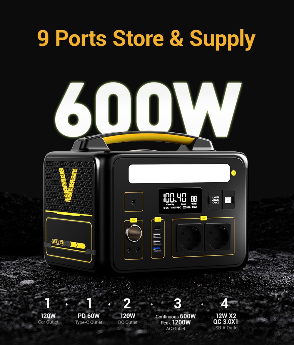 Centrale électrique portable VTOMAN Jump 600 640Wh