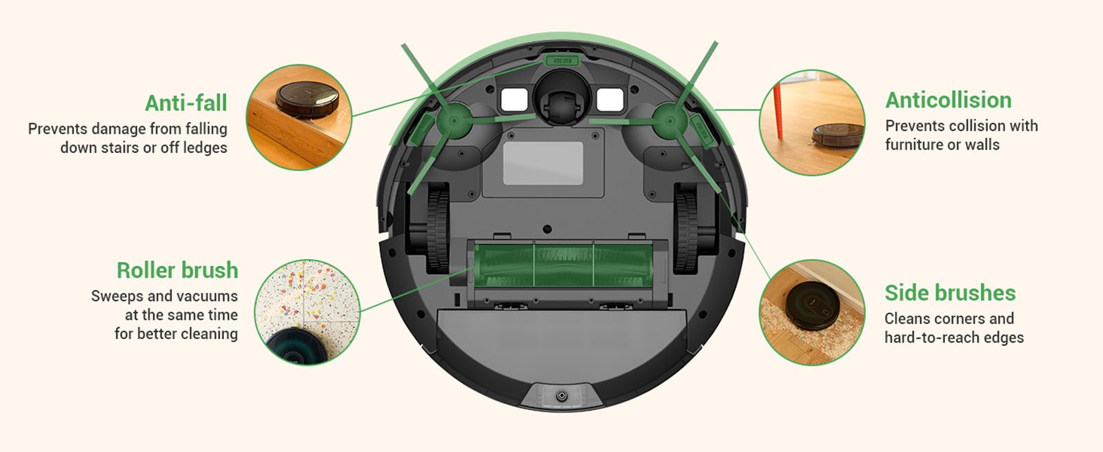 Ηλεκτρική σκούπα ρομπότ Vactidy T8