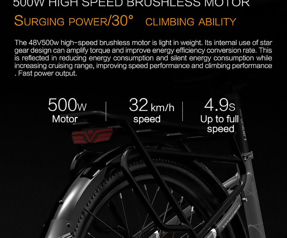 500w-os 24 colos elektromos kerékpár LANKELEISI ES500PRO Red
