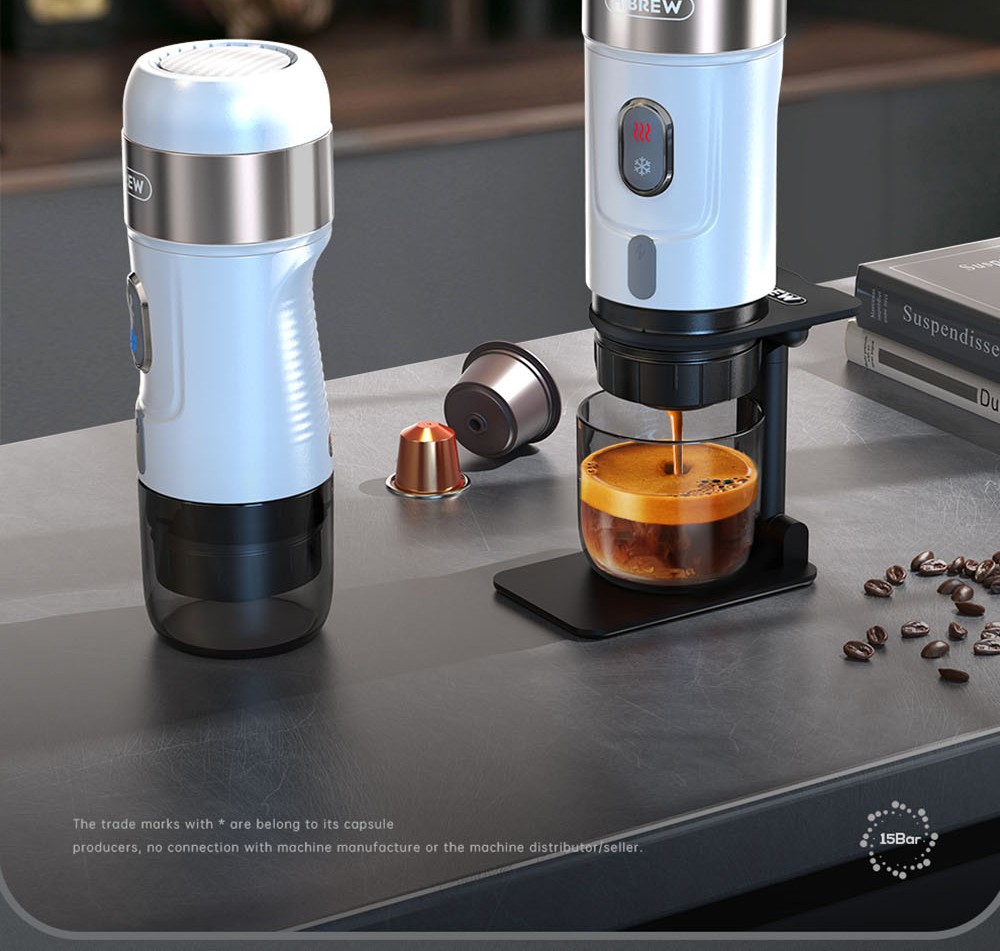 3-in-1 draagbaar espressoapparaat