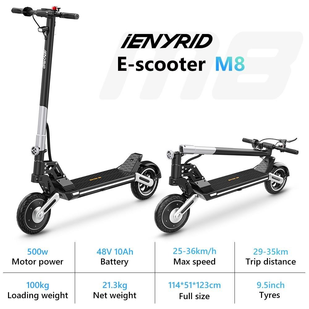 Scooter elétrica IENYRID M8 9,5 polegadas 500 W