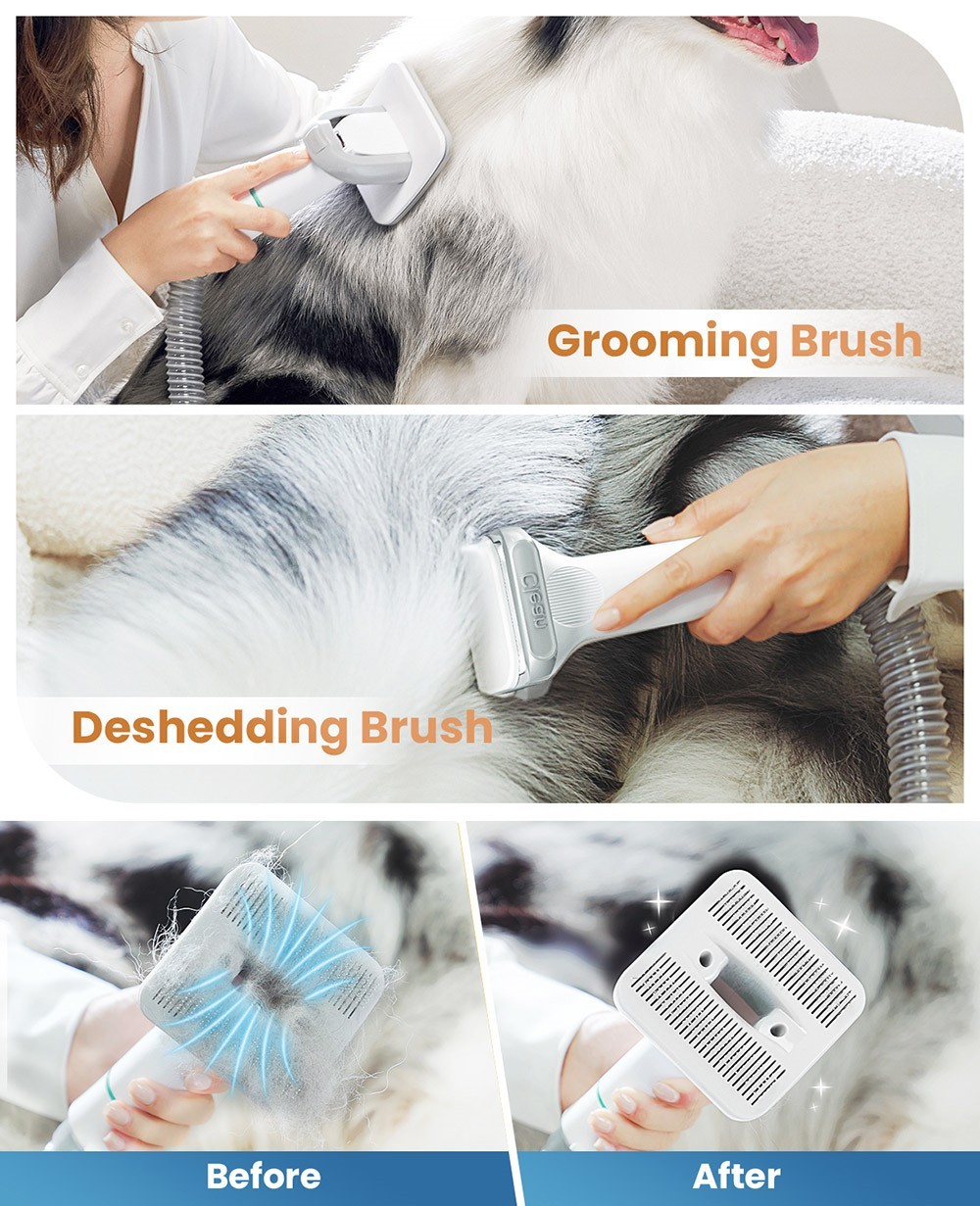 INSE P20 Pro Grooming Kit Recortadora Aspiradora para Mascotas