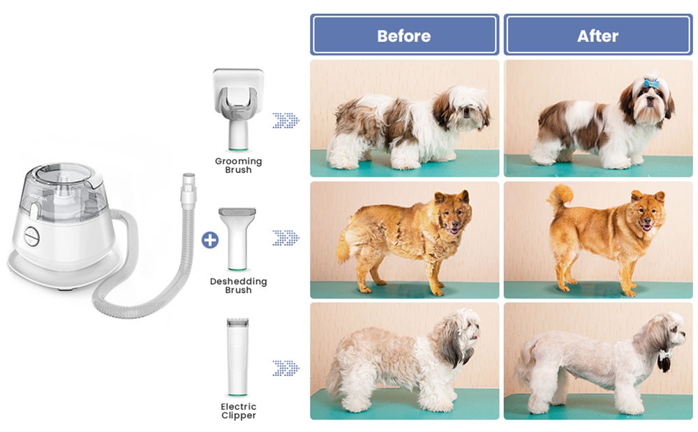 Maszynka do strzyżenia psów YISORA P20S z odkurzaczem do sierści zwierząt