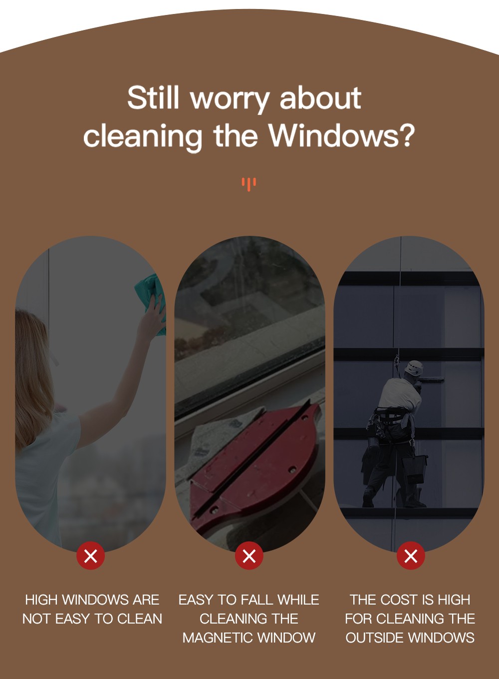 Robô limpador de janelas Liectroux YW209