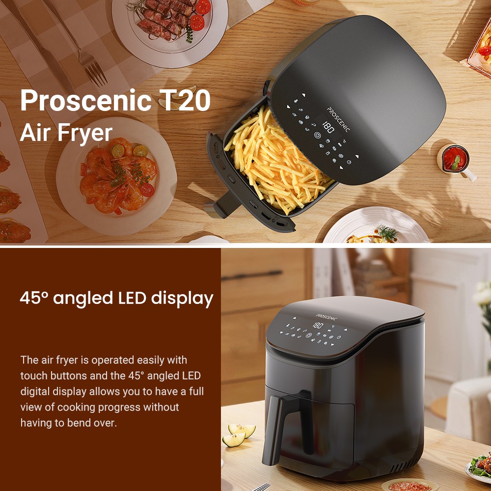 Fritadeira de ar multifuncional 3,5L Proscenic T20 1500W
