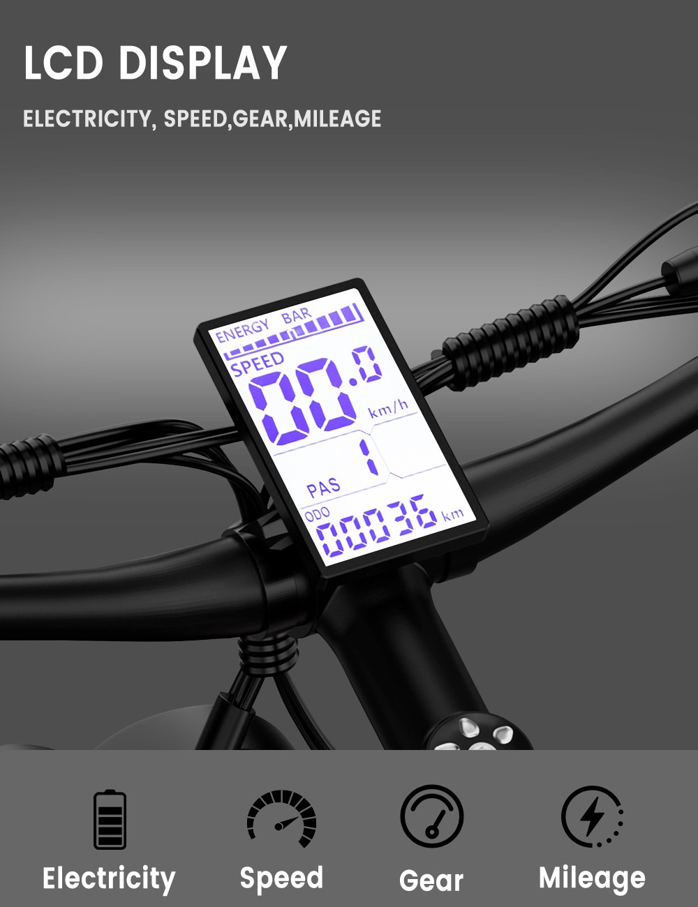 Bici elettrica GUNAI GN88 26 pollici 2*1000W Motori 48V 22Ah 55 km/h di velocità