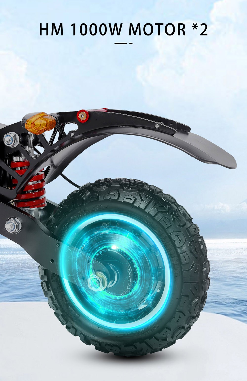 Halo Knight T104 elektrische scooter 21 Ah batterij 1000 W * 2 motor