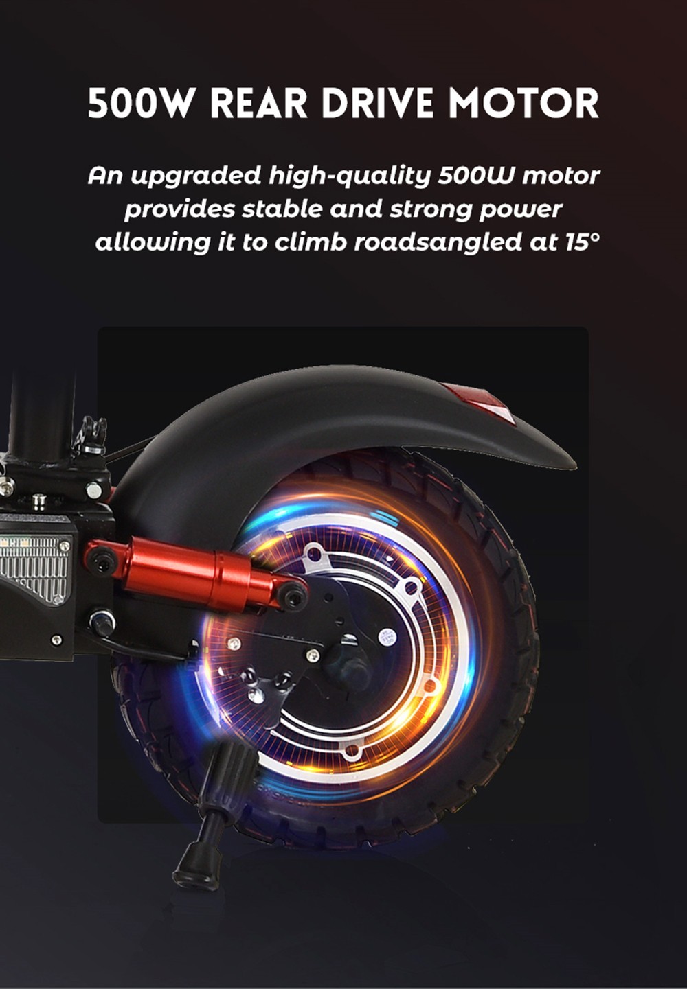 Motore da 500 W per pneumatici fuoristrada per scooter elettrico KUGOO M4 Pro