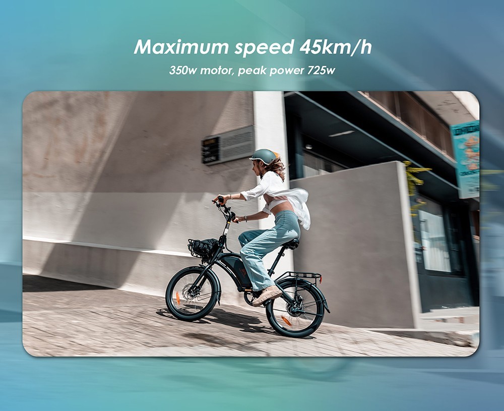 Kukirin V1 Pro Electric Bike 20 Inch 48V 7.5Ah 350W Motor 45km/h Speed