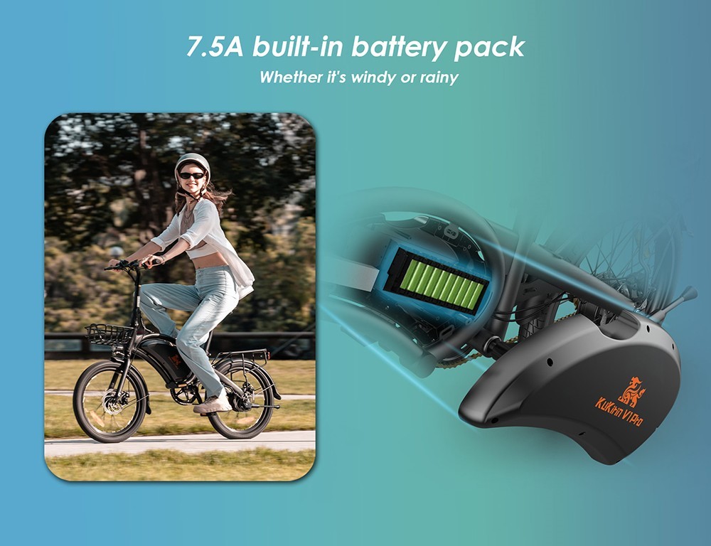 Kukirin V1 Pro Elektrofahrrad 20 Zoll 48V 7,5Ah 350W Motor 45km/h Geschwindigkeit