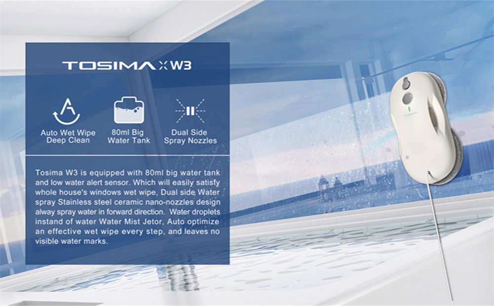 TOSIMA W3 Fönsterputsrobot Vit