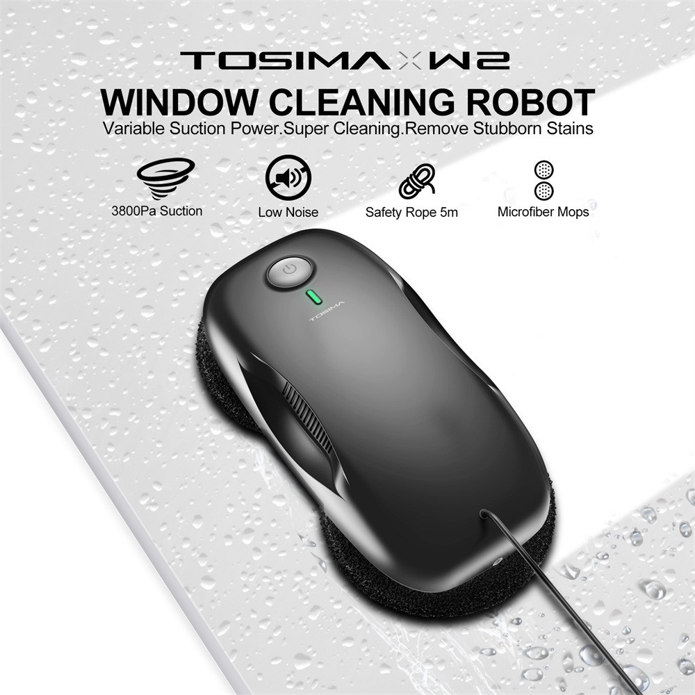 Robot curatat geamuri TOSIMA W2 Negru