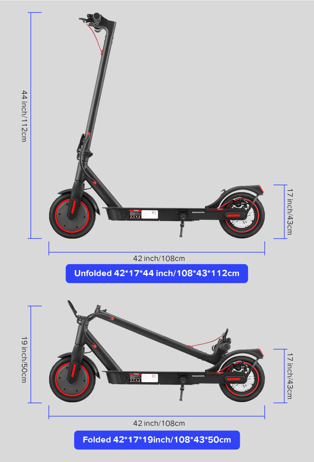 iTrottinette i9 8.5 inch electric scooter 350W motor 7.5Ah battery