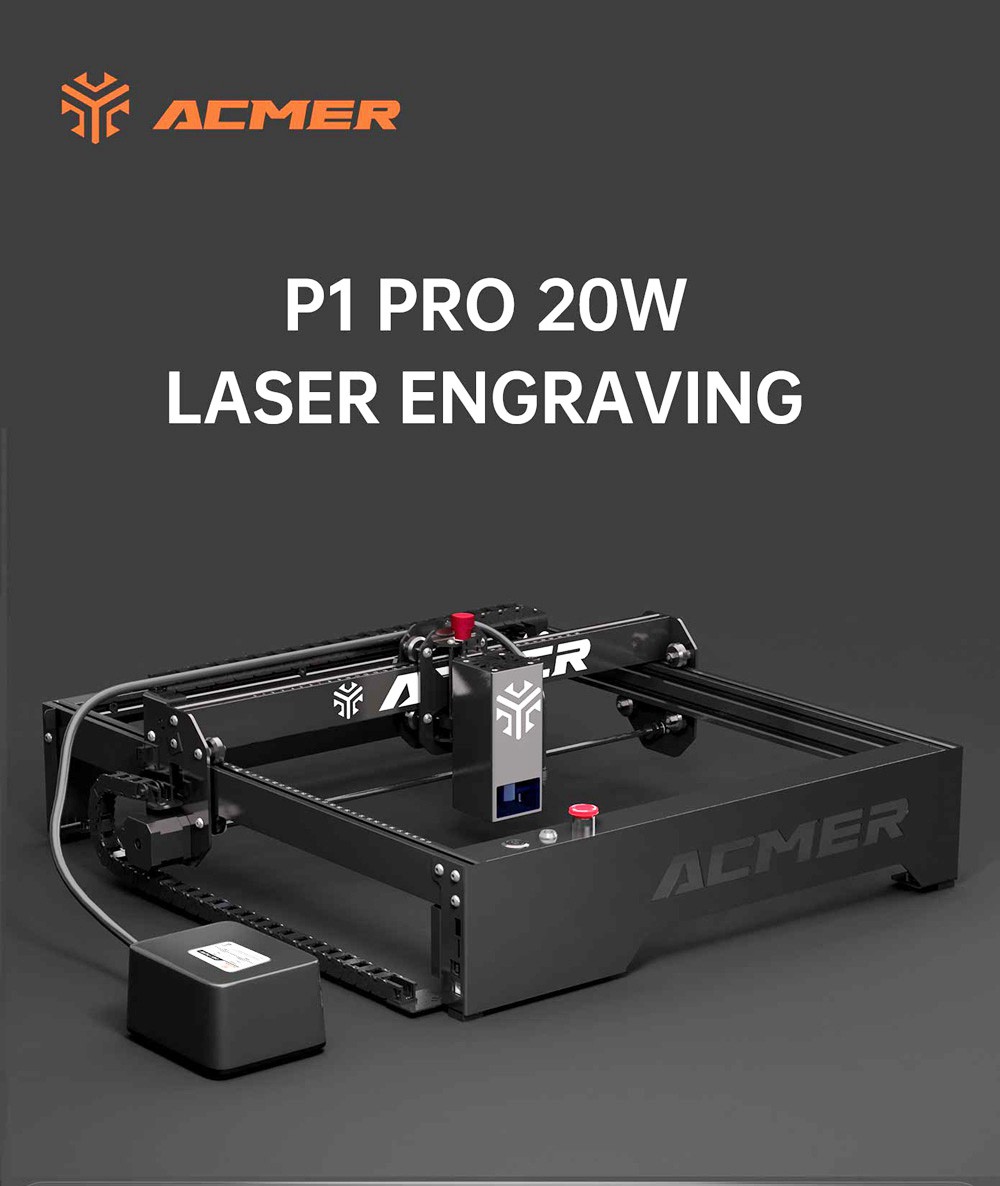 ACMER P1 Pro 20W lasergraveringsskærer