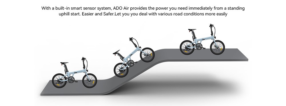 Składany rower elektryczny ADO A20 Air niebieski