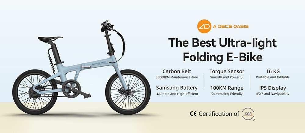 Składany rower elektryczny ADO A20 Air niebieski