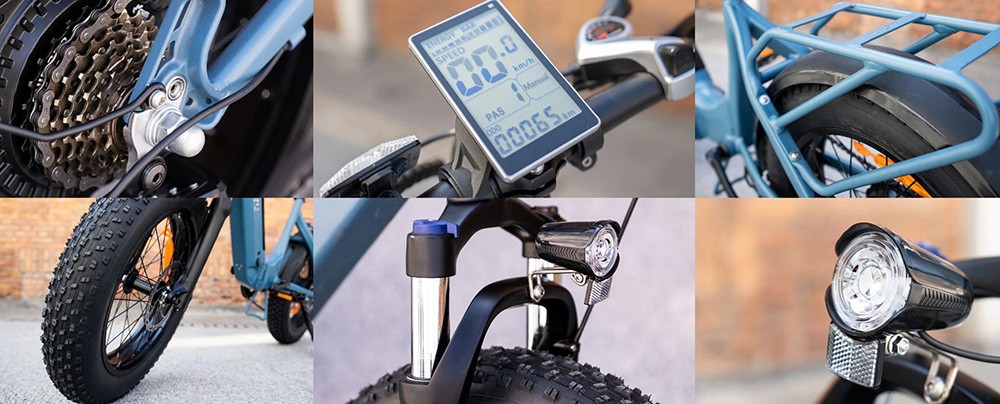 DYU FF500 20 colos zsírgumival összecsukható elektromos kerékpár