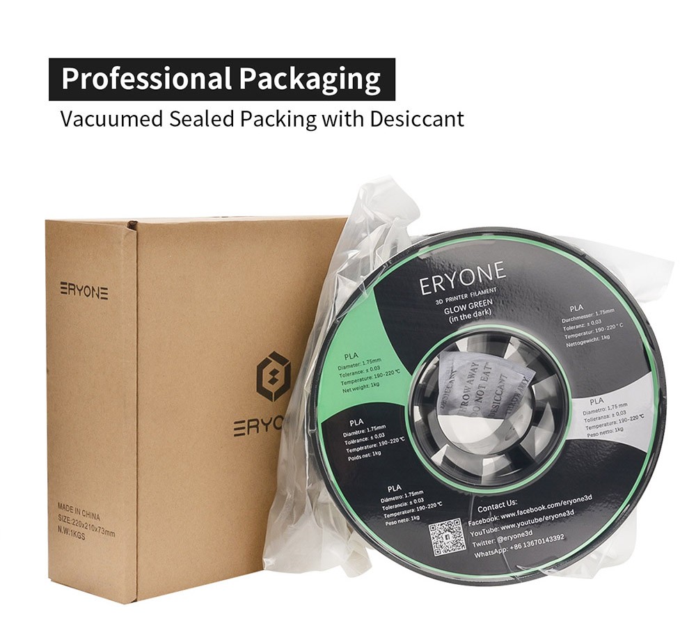 3D 3D -afdrukfilament eryone 1,75 mm 1 kg groen