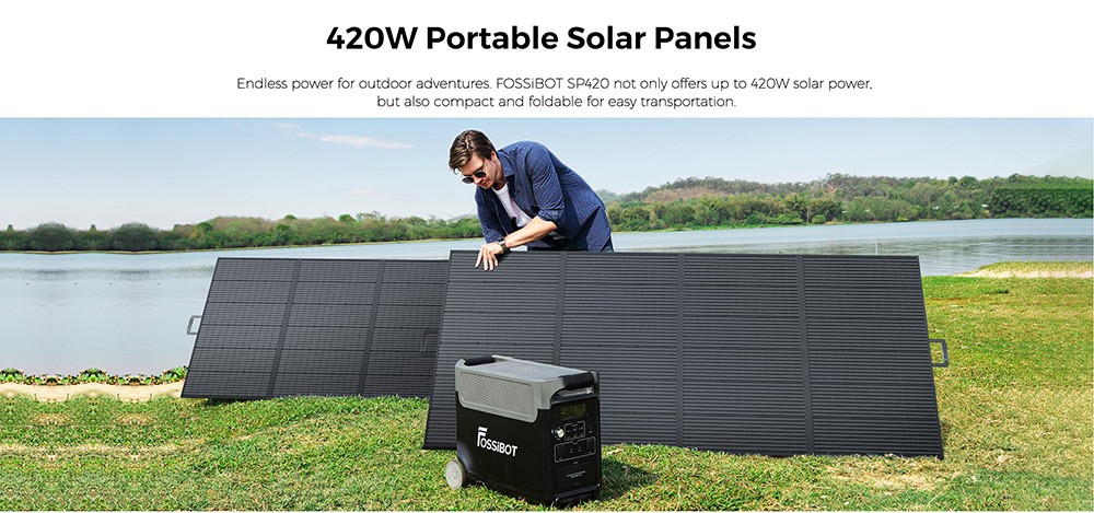 Fossibot F3600 Power Plant + FOSSiBOT SP420 Solpanel