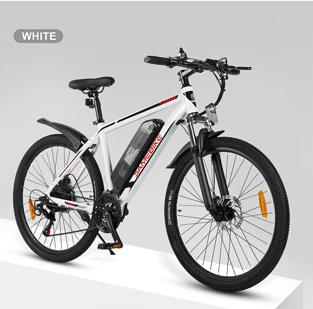 26 hüvelykes elektromos kerékpár SAMEBIKE SY26 350W 35km/h 36V 10Ah fehér