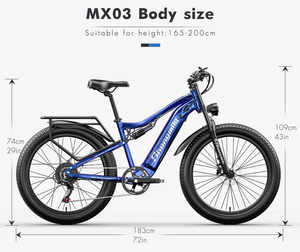 Bicicleta eléctrica Shengmilo MX2023 nueva versión 03
