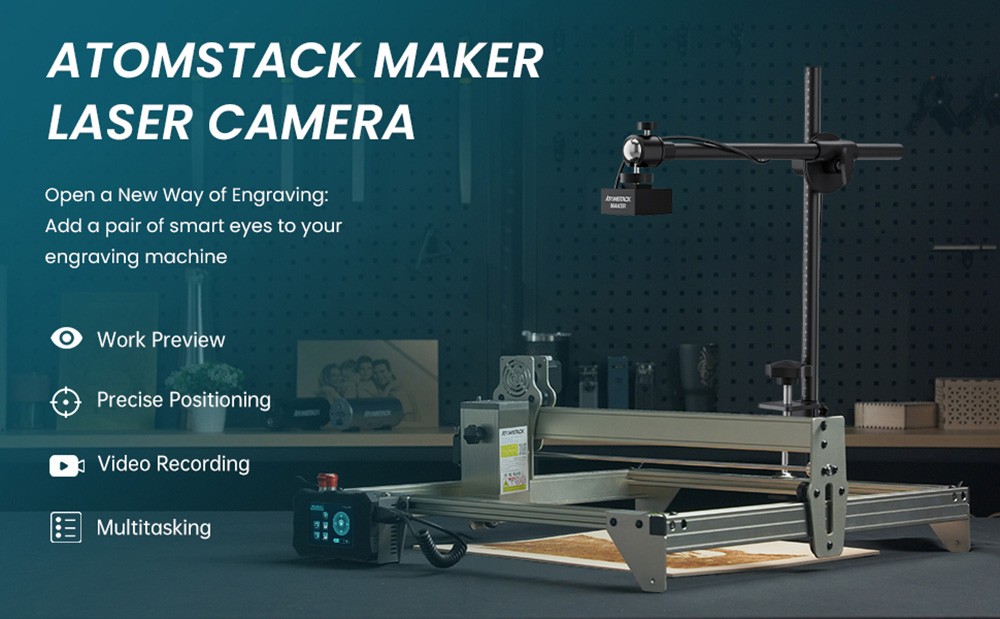 ATOMSTACK Maker AC1 time-lapse kamera för lasergravör