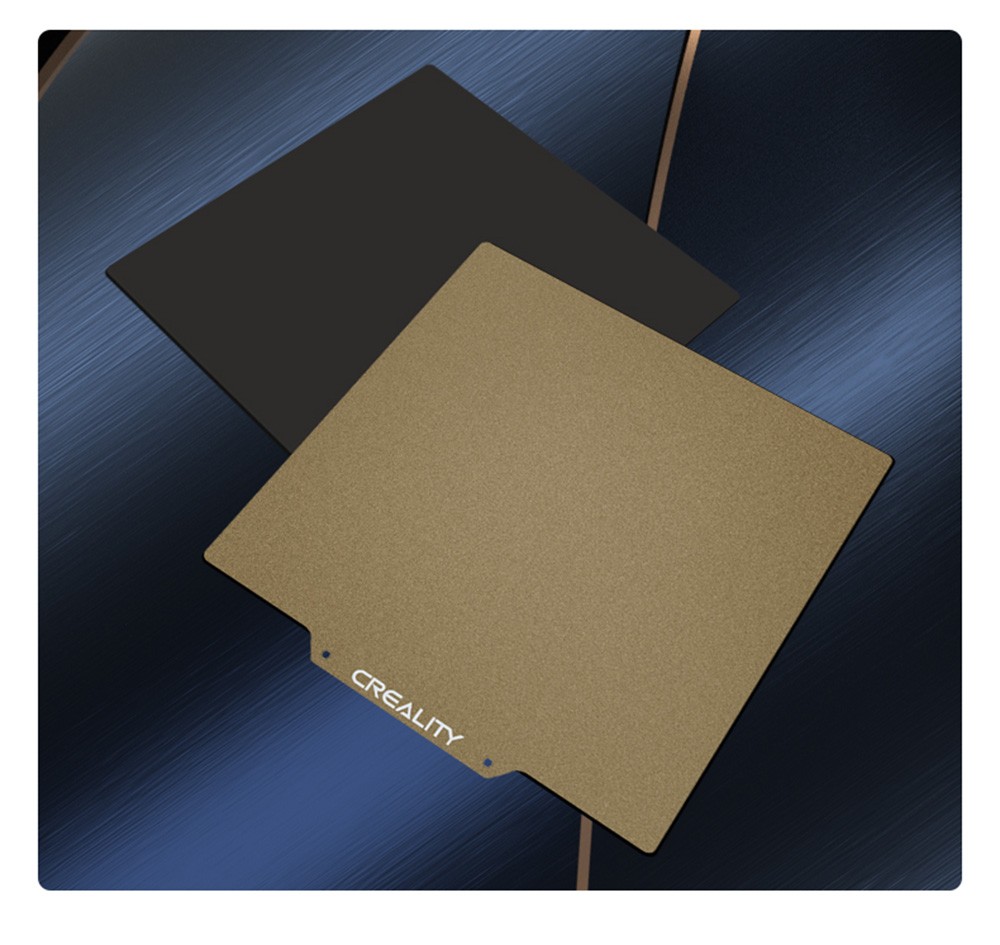 Creality 235*235mm doppelseitige strukturierte/glatte magnetische Bauplatte aus PEI-Federstahl – Golden