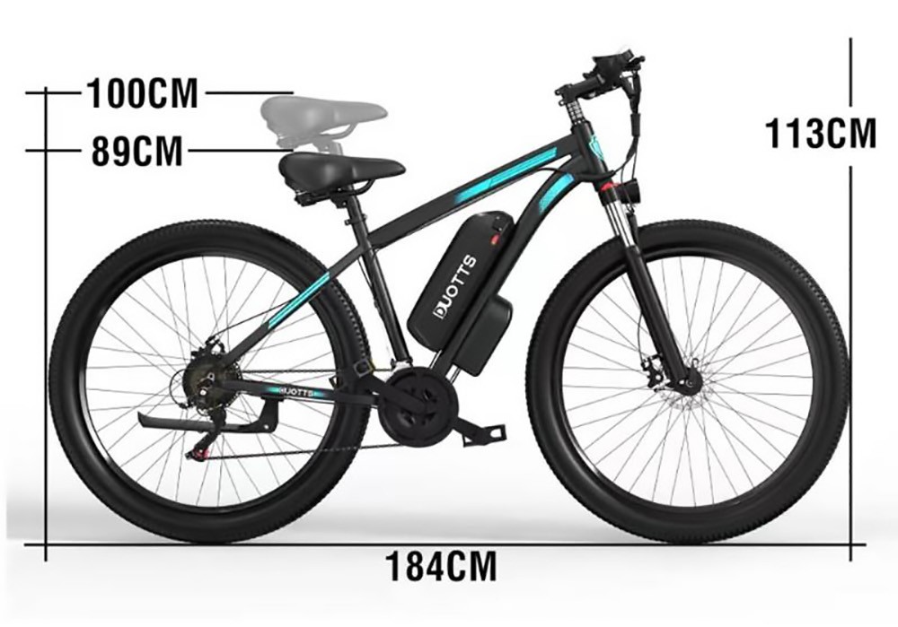 Bicicletta elettrica DUOTTS C29 29 pollici 750 W 48 V 15 Ah 50 km/h con portapacchi posteriore